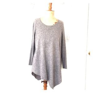 Joie asymmetrical cashmere/wool sweater, grey, szM